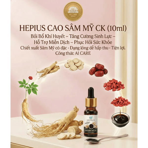 Hepius Cao Sâm Mỹ CK